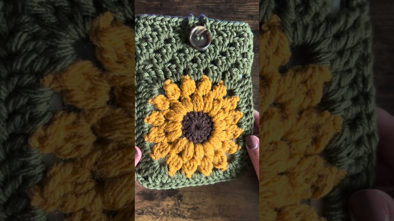 Sunflower kindle sleeve 🌻 pattern on YouTube next Sun 