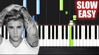 DJ Snake ft. Justin Bieber - Let Me Love You - SLOW EASY Piano Tutorial by PlutaX chords