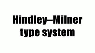 Hindley–Milner type system