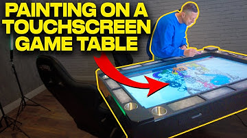 We Painted on a Touchscreen Digital Game Table! | Arena 4K Gaming Table