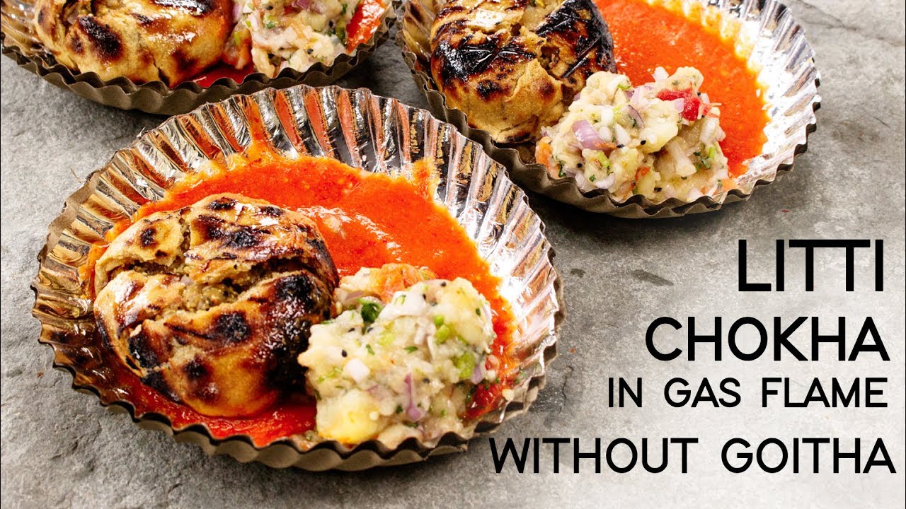 Litti Chokha In Gas Flame - Sattu Bihari Recipe Without Oven - CookingShooking | Yaman Agarwal
