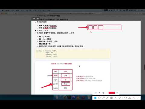 179 字典 01 字典的定義格式以及鍵值對的概念