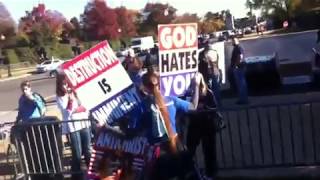 Westboro Baptist Church meets opposition outside Arlington National Cemetery