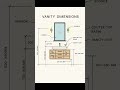 Basic Knowledge for Civil Engineering | Bathroom Vanity Size Dimensions | #Shorts #Building