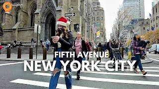 New York Winter Street Style - 5th Avenue in New York City [4K]