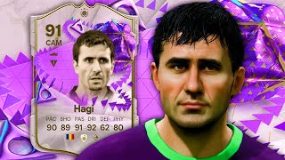 91 Ultimate Birthday Icon Hagi Player Review - EA FC 24