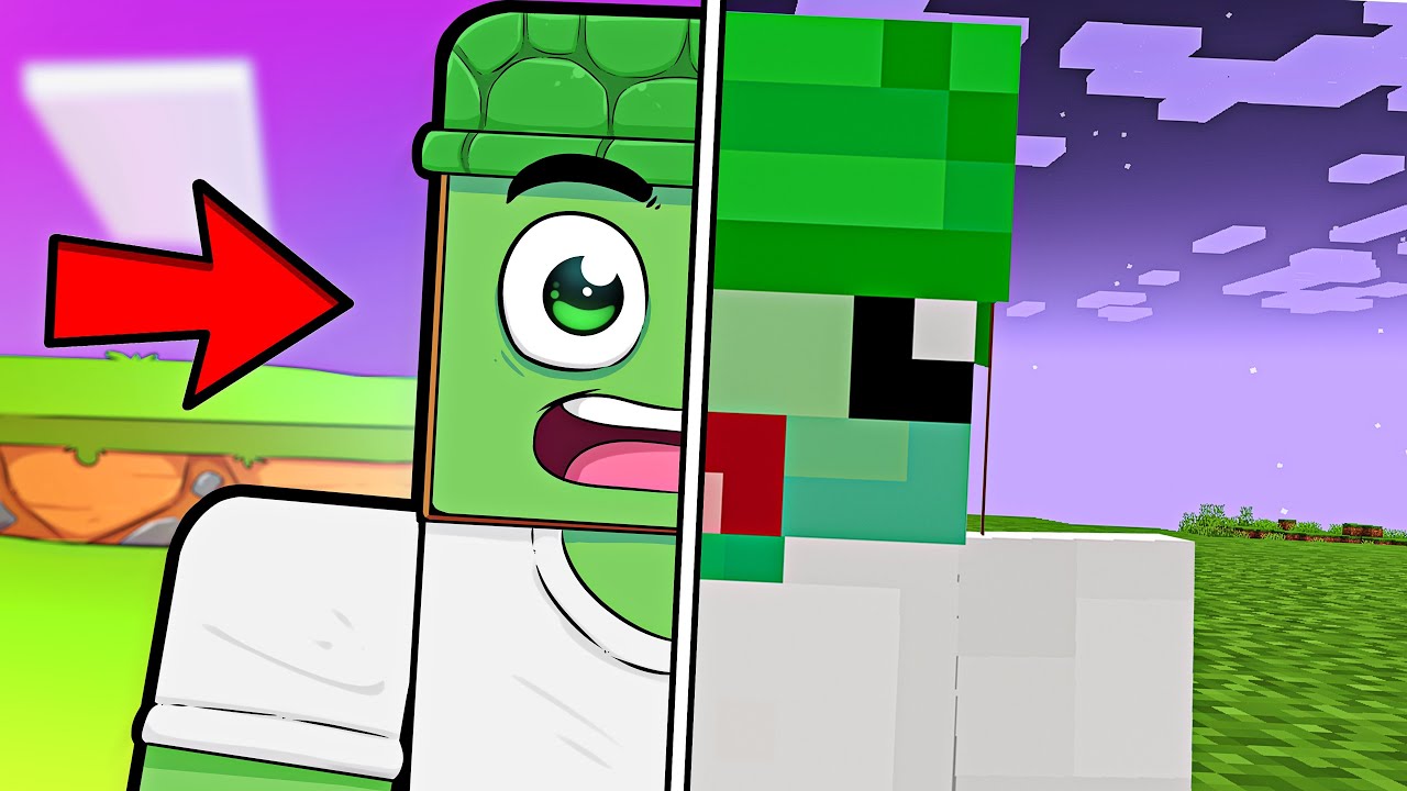 TRANSFORMEI MEU AMIGO EM DESENHO NO Minecraft
