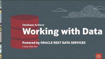 Working with your Oracle Tables in Database Actions