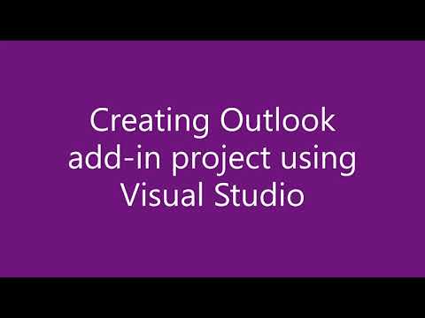 Creating Outlook add-in project using Visual Studio.