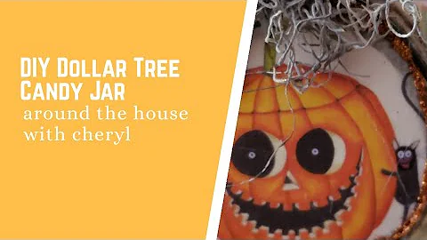 Dollar Tree Halloween Candy Jar