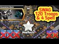 Crowning Glory coc Challenge - Easily 3 stars with SWAG 120 Troops &amp; 4 Spells 😎 - Clash of Clans