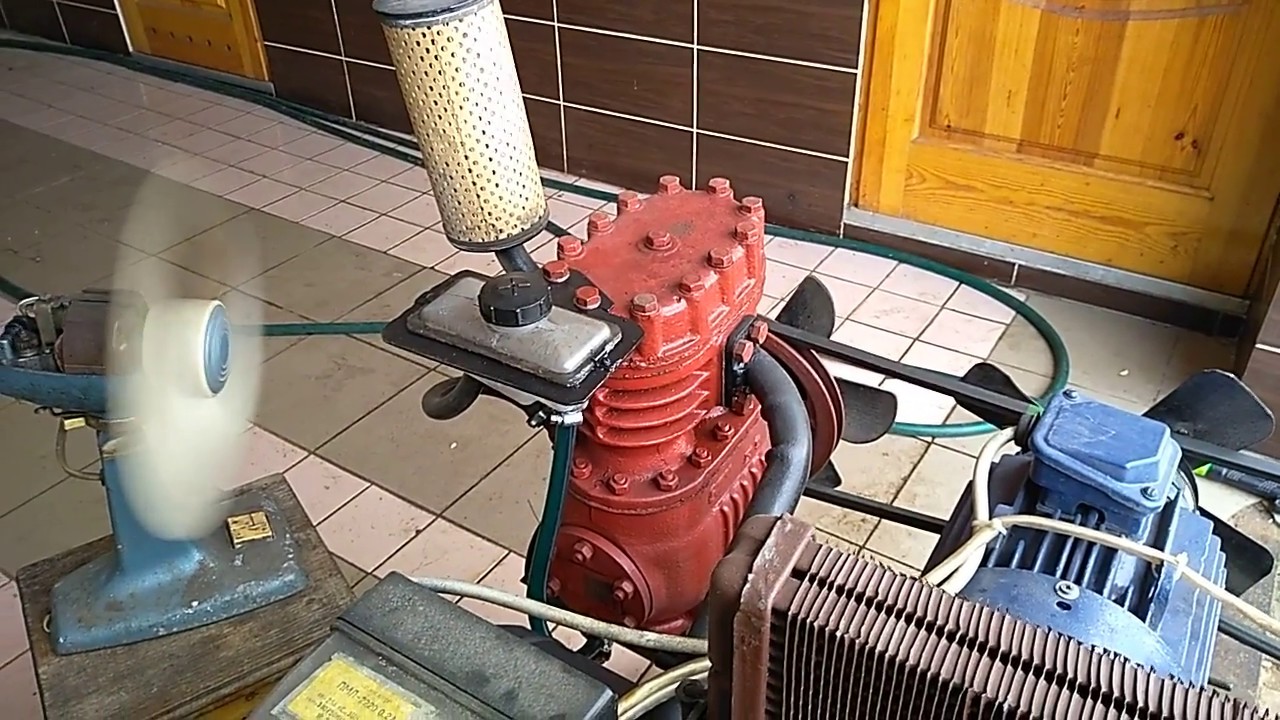 Самодельныэ компресоры и пескоструй в работе. - YouTube