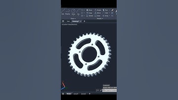 AutoCAD 3D Sprocket Modeling #autocadshorts