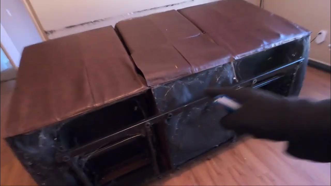 Another trick how to move a recliner heavy sofa out of a apartment by