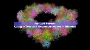 LIVENODING Stylized Forest Using Geometry Nodes and mTree Addon
