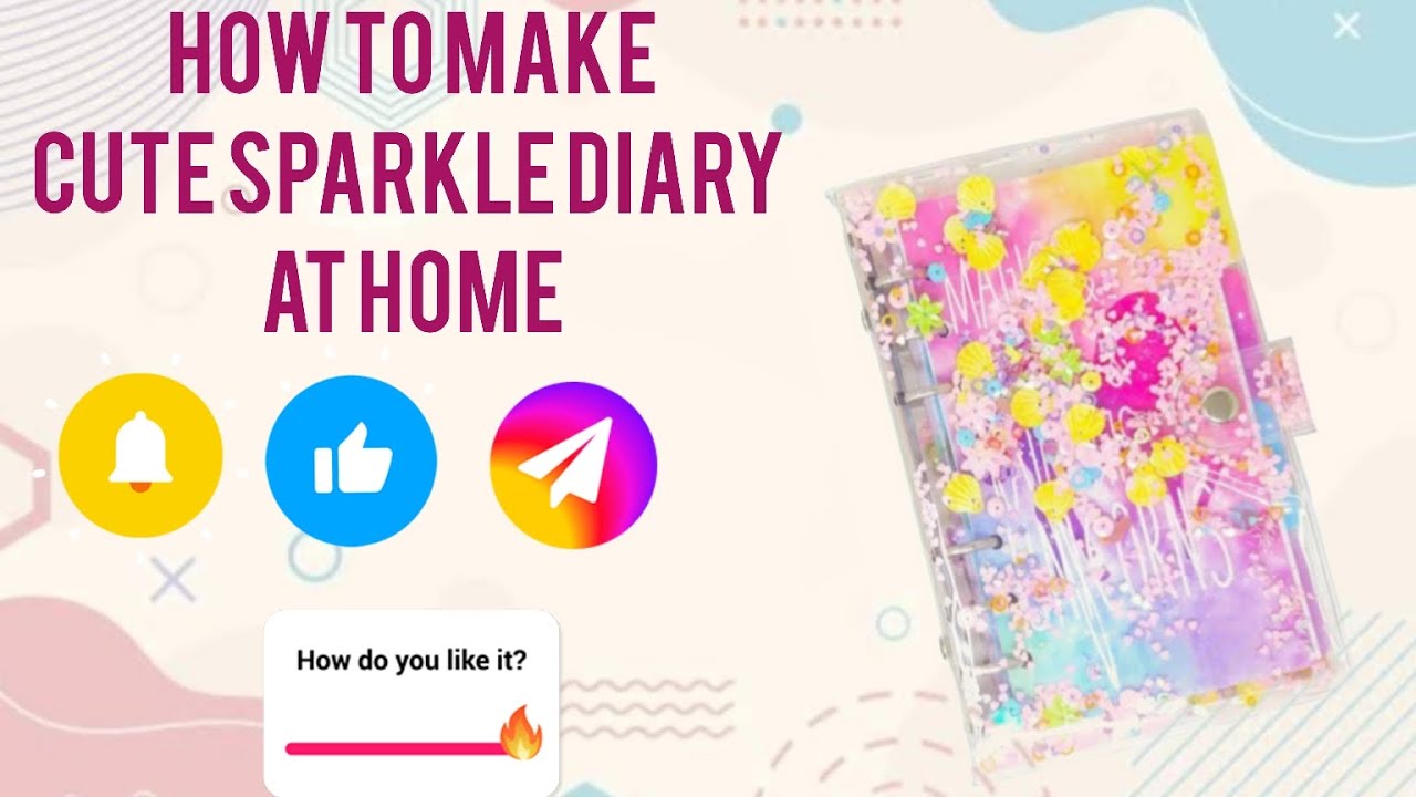 how to make cute sparkle diary at home #diy #how to make diary - YouTube