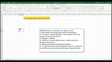 How to easily insert bullet points in Excel for Windows and Mac