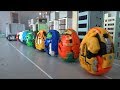 헬로카봇 쿵 10대 알 공룡 로봇 덤프트럭 장난감 놀이 Hello Carbot 10 Egg Dinosaur Robots Dumptruck Toys Play