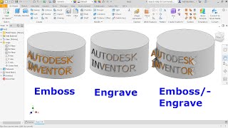 Autodesk Inventor 2023 Emboss Engrave