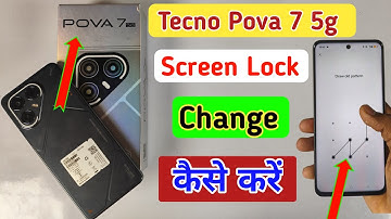 How to change pattern lock in Tecno pova 7 5g | Screen lock | Tecno pova 7 5g me password change