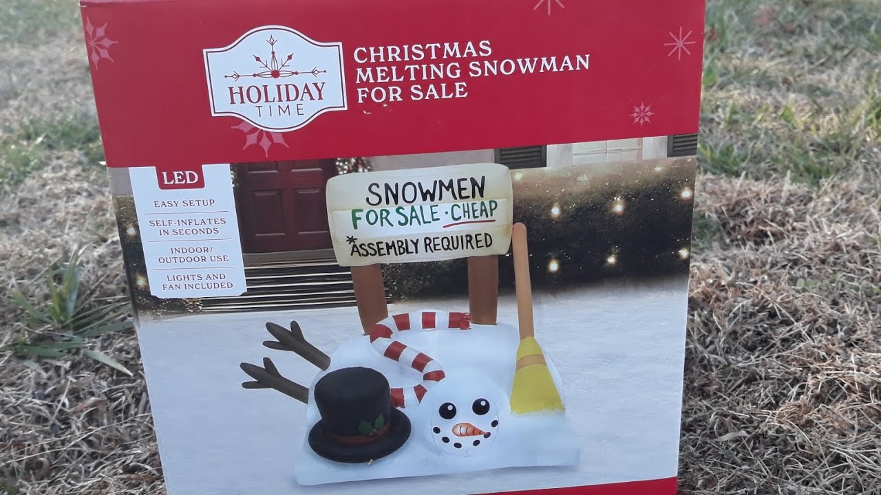 New Holiday Time melting snowman inflatable unboxing/review/inflation!