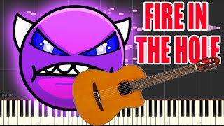 FIRE IN THE HOLE but it's Guitar MIDI (Auditory Illusion) | FIRE IN THE HOLE Guitar sound