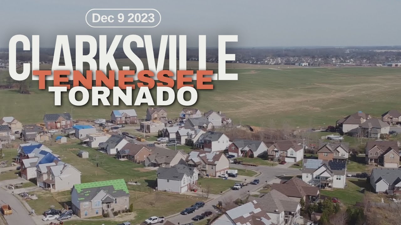 EF3 Tornado Clarksville Tennessee December 9 2023 (Ariel Footage Of