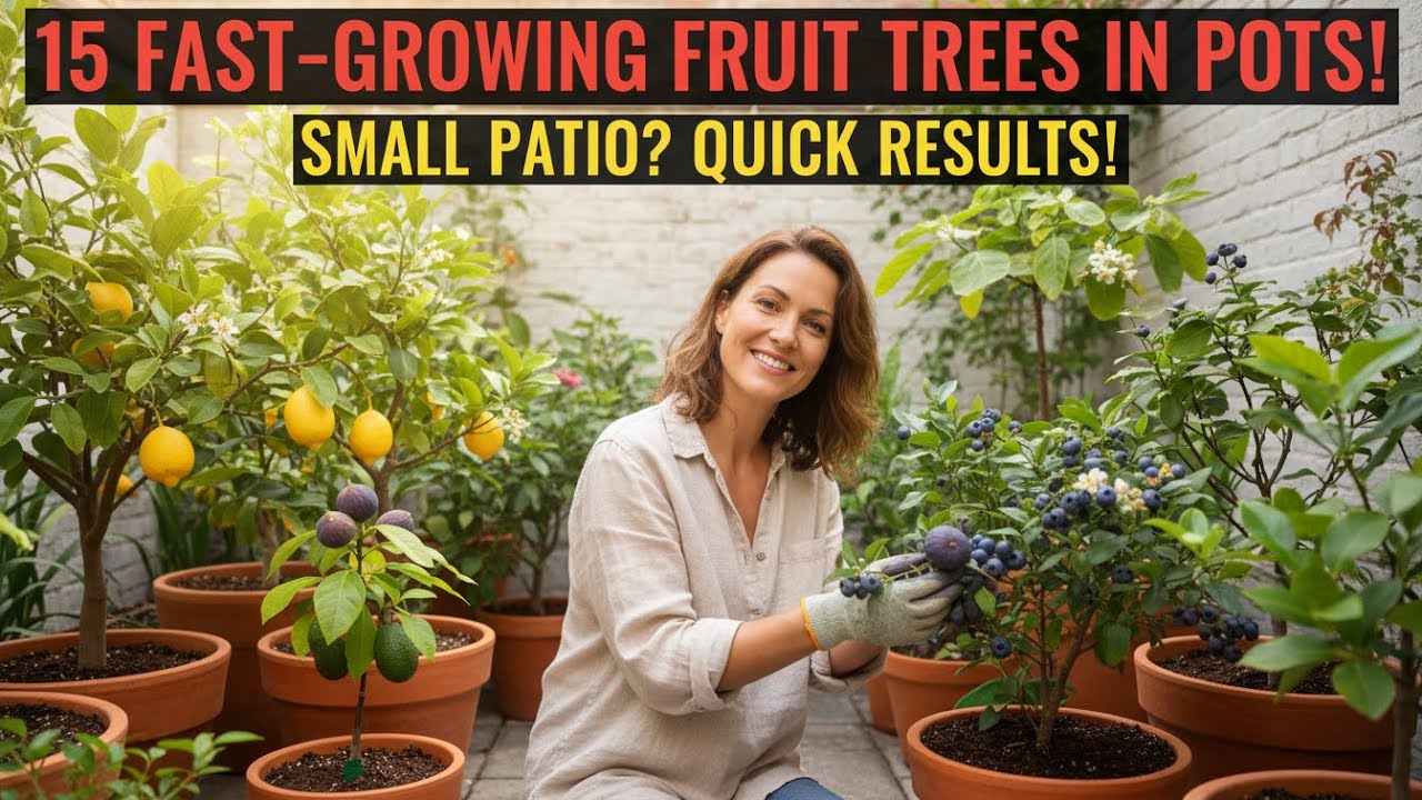 15 Fast Growing Fruit Trees in Pots – Ideal for Small Patios and Quick Results!