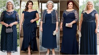 Navy Plus Size Mother of the Bride Dresses - Formal Mother of the Bride Outfits for Wedding 2025