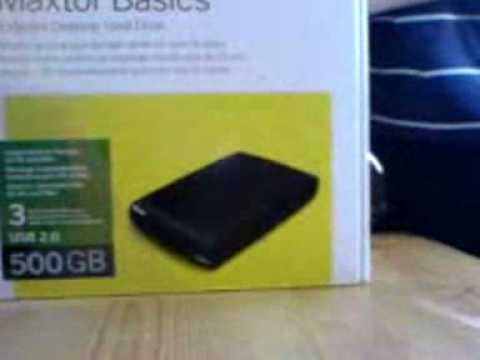 Unboxing Maxtor Basic 500 Gig USB HardDrive - YouTube