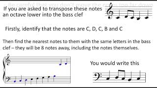 Transposing into the bass clef