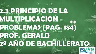 2.3 PRINCIPLE OF MULTIPLICATION PROBLEMS 2ND YEAR OF BACCALAUREATE