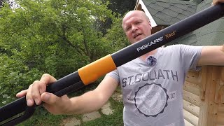 How to use a FISKARS XACT weed puller unboxing & review weeding & gardening