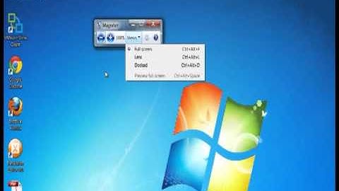 Microsoft Magnifier in Windows 7