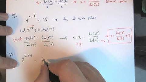 MA 130 4.4 Exponential Equations Part 2 (Different Base)