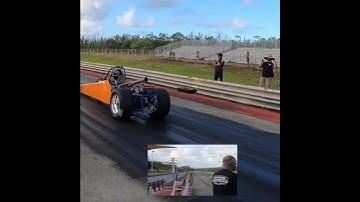 Volkswagon Powered Dragster: Reaction Time - 0.001 (ALMOST PERFECT LIGHT)
