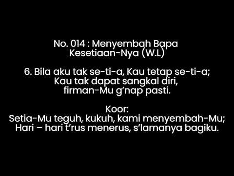Kidung 14 (Menyembah Bapa - Kesetiaan-Nya)