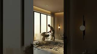 Satisfying Epoxy Floor Transformation Liquid Glass Effect #epoxyfloor #viralshorts #shorts