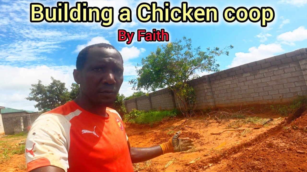 Building a small chicken coop by faith in my village 