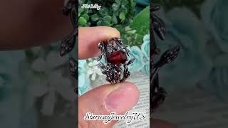 This Magical Coffin shaped Garnet Leaf Ring Will Make You Fall in Love | Nature-Inspired Jewelry