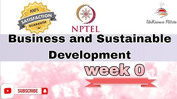 BUSINESS AND SUSTAINABLE DEVELOPMENT WEEK 0 ASSIGNMENT ANSWERS NPTEL 2024 #nptel #nptelanswer