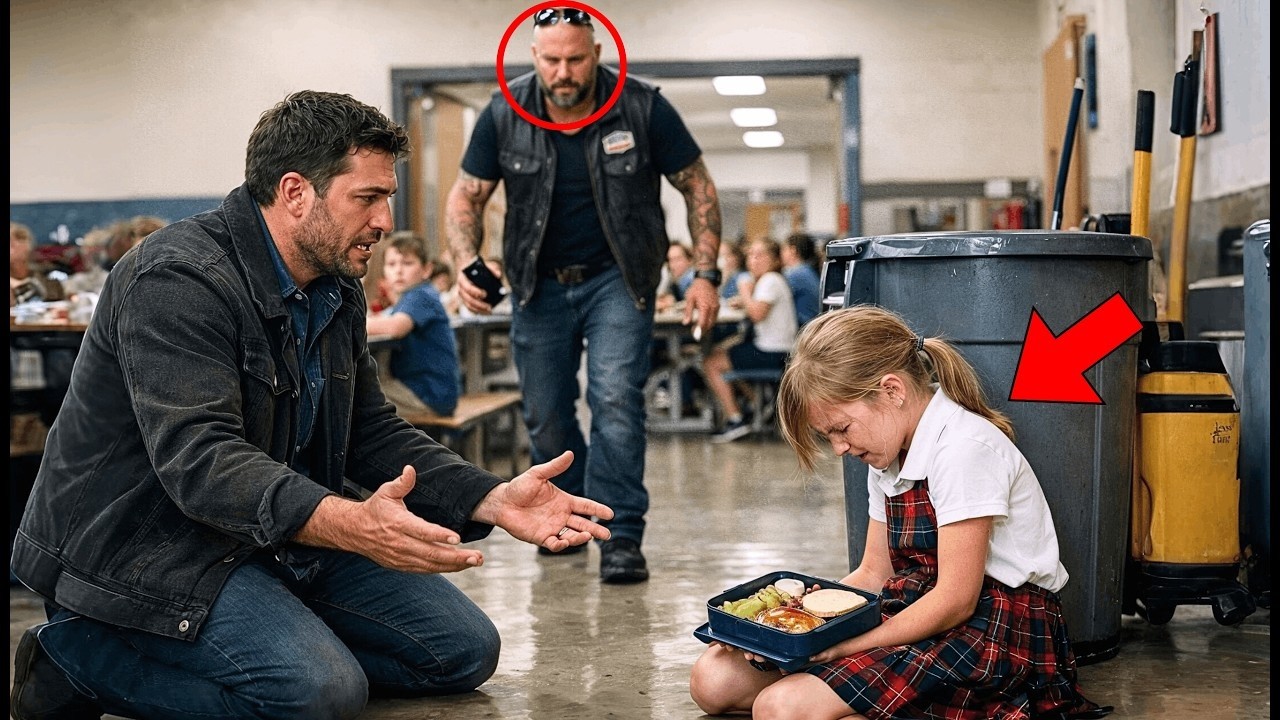 “Kızını yerde yemek yerken gördü — Hells Angels kasabayı şaşırttı.”