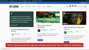 WordPress Quote Post Format Support Reign BuddyPress Theme