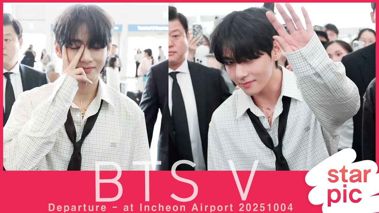 BTS 뷔 '천사데이에 만난 V천사!' [STARPIC] BTS V Departure - at Incheon Airport 20251004