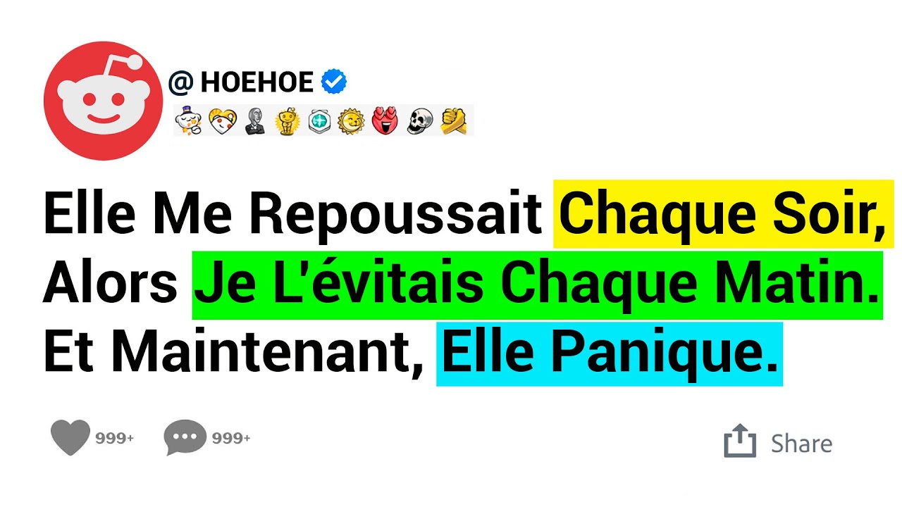 Elle Me Repoussait Chaque Soir, Alors Je L’évitais Chaque Matin. Et Maintenant, Elle Panique.