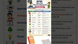 NCERT Class 6 English Ch 1 |Who Did Patrick’s Homework? | Hindi Meaning Vocabulary |