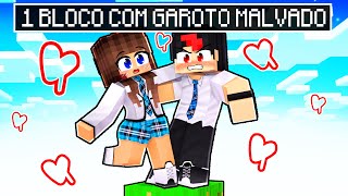 Jogando com GAROTO MALVADO em APENAS UM BLOCO no Minecraft ◂Miika▸