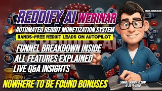 Reddify AI Webinar Replay: Reddit Traffic Automation 🔴 Reddify AI Full DEMO + Bundle + Bonuses