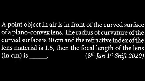 A point object in air is in front of the curved surface of a  OP DTS 18 Q5