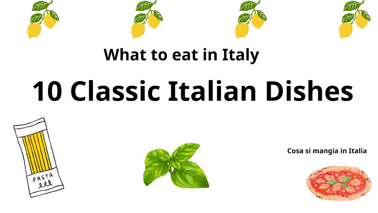 10 classic Italian dishes. 10 κλασσικά ιταλικά πιάτα. Italian style 🍝👨
